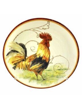 Sur La Table Italy Rooster Salad Plate Motif Farmhouse French Country 8 3/4"